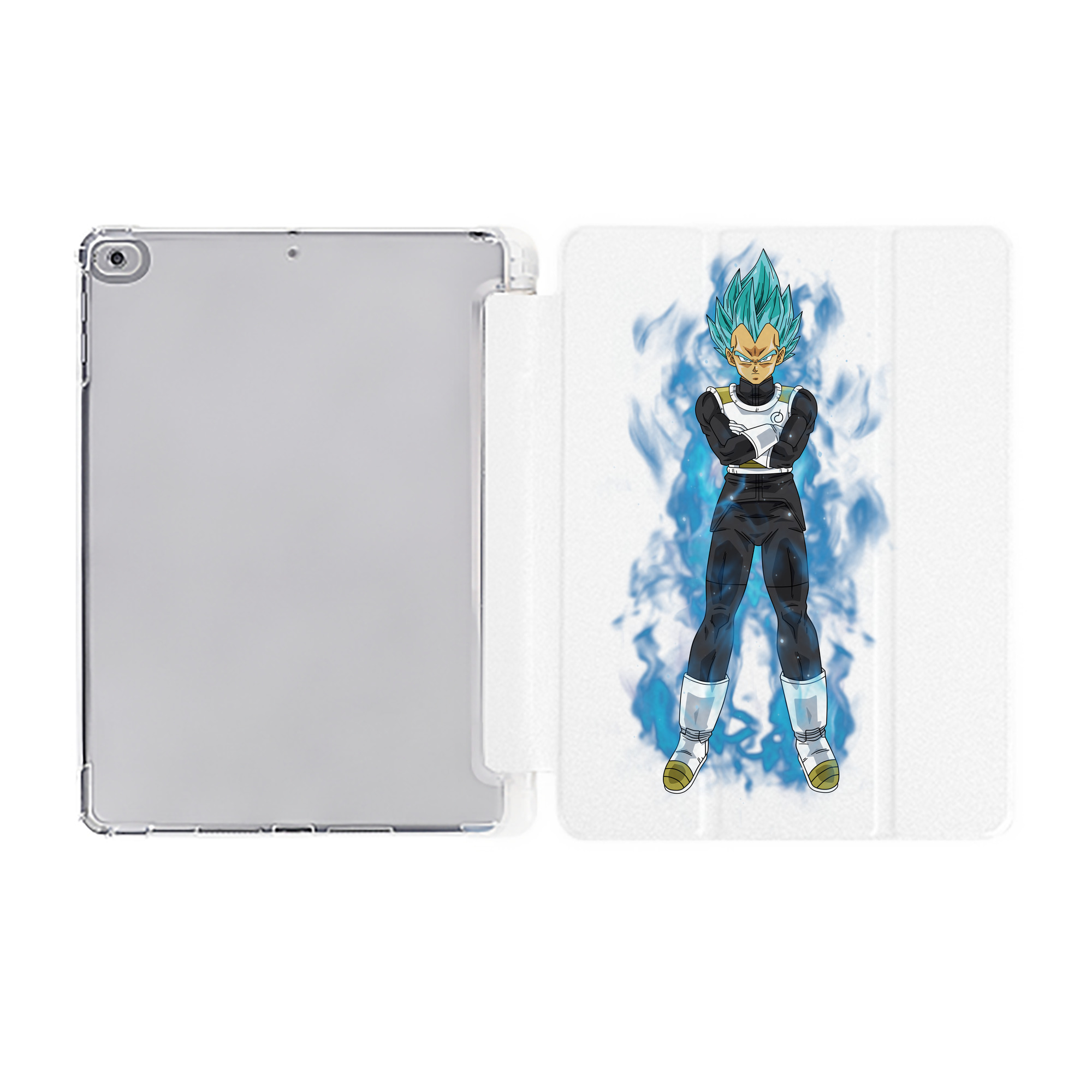 （画像用） ドラゴンボール ベジータ四世（Bejīta Yonsei）DRAGON BALL Vegeta IV IPad ケース ペン収納付き 三つ折りスタンド PUレザー×シリコン 対応機種9.5/10.5/10.9インチ